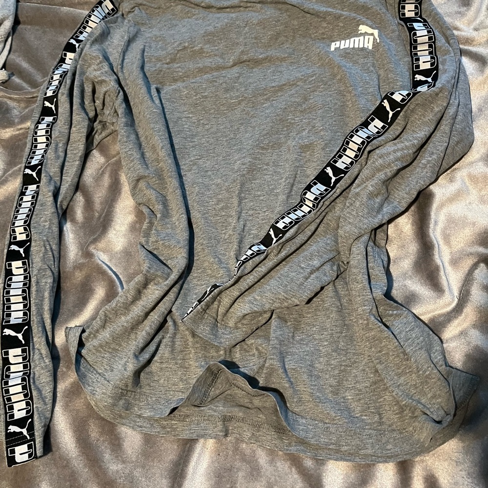 Puma Heather Gray Long Sleeve Tee